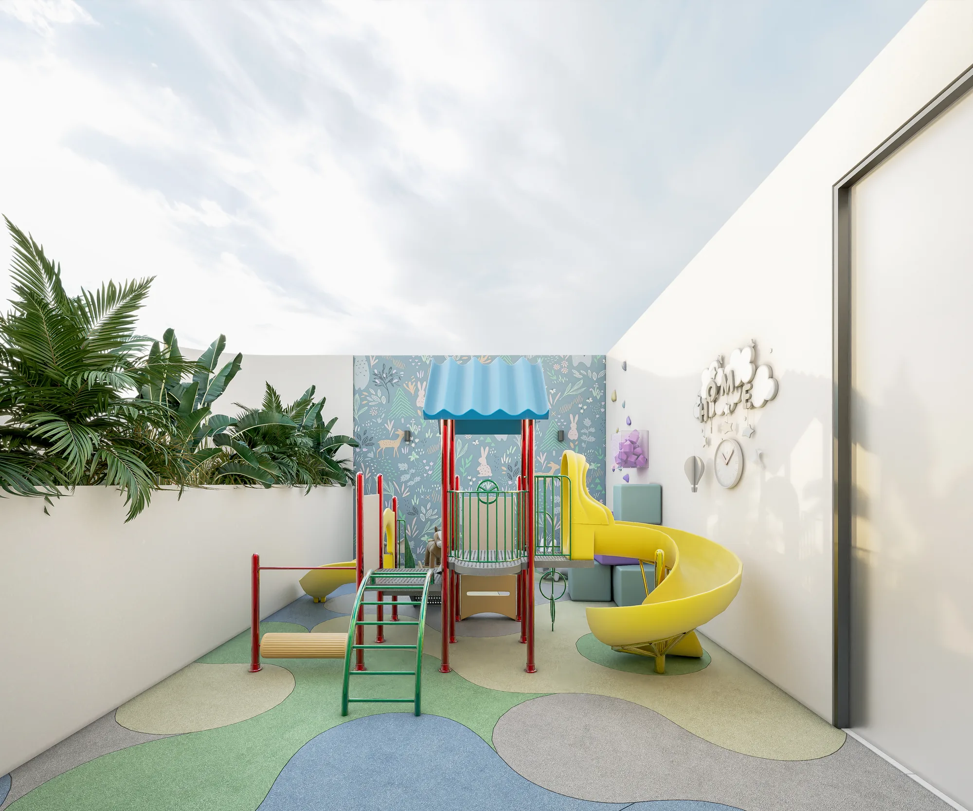 Kids Club al aire libre con juegos infantiles