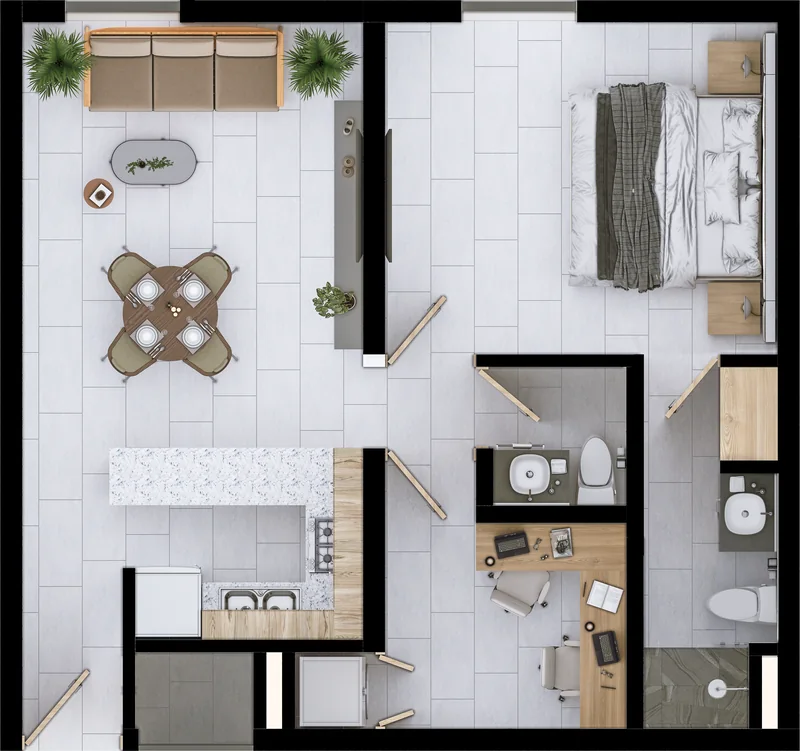 Planta Breeze con el Flex como oficina